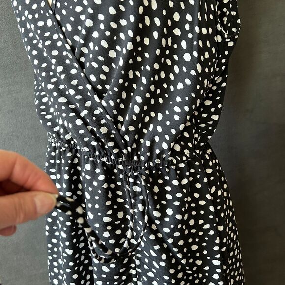 FSL Apparel Polka Dot Dress Sleeveless V-Neck Elastic Waist - Women's Size L - Picture 6 of 14